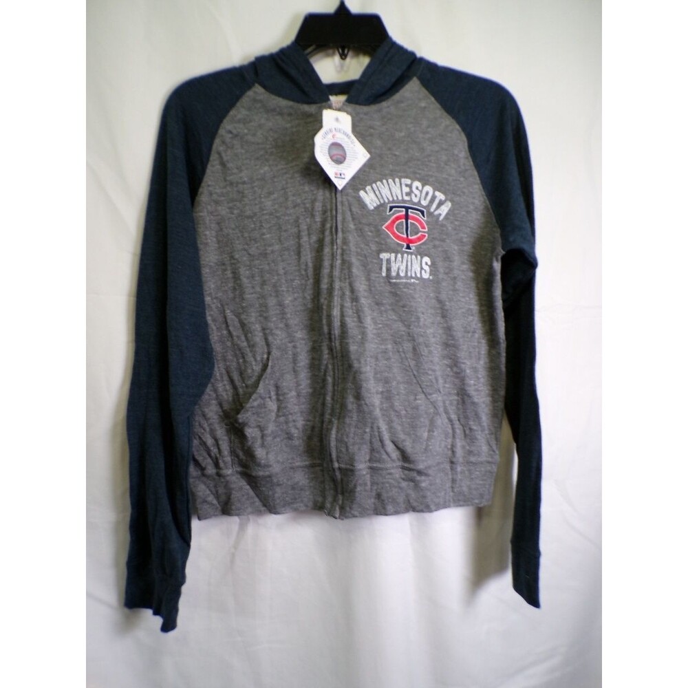 Campus Lifestyle Boys L Minnesota Twins Full Zip Hoodie Gray Navy